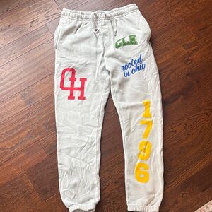 Gray Cleveland sweatpants